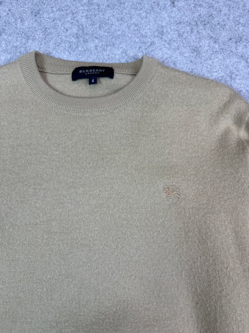 Women's Burberry Embroidered Wool Sweater Beige