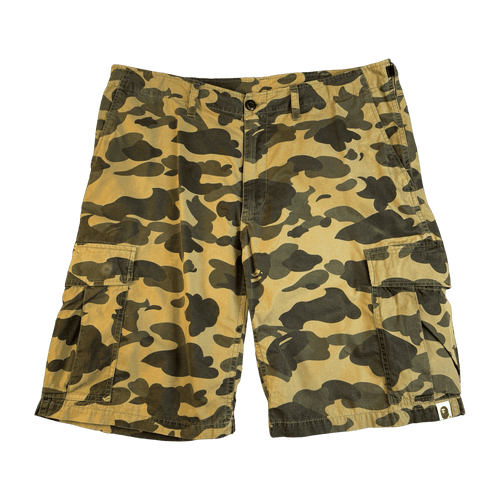 BAPE 1st Camo Cargo Shorts Yellow (USED) | Vintage Clothing Store Canada