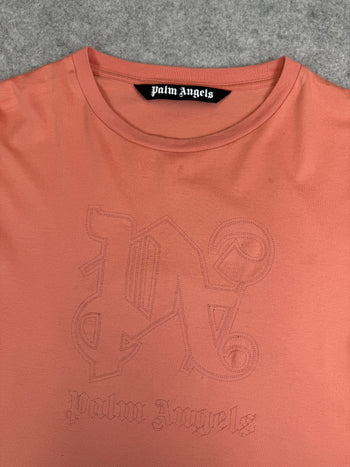 Palm Angels Statement Slim Tee Pink (USED)