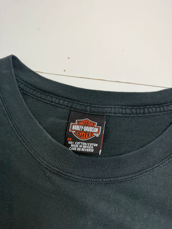 Vintage 2000s Harley Davidson Who Let The Hogs Out Tee Black