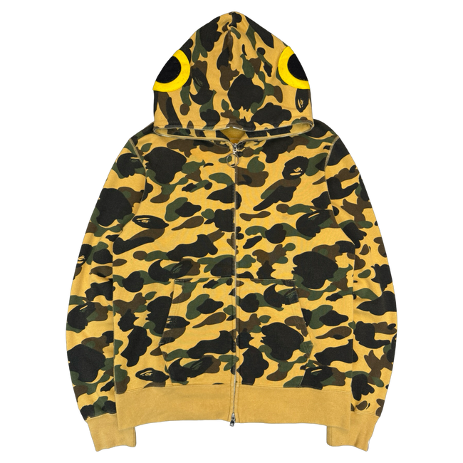 BAPE 1st Camo Fish Rapala Full Zip Hoodie Yellow (USED)