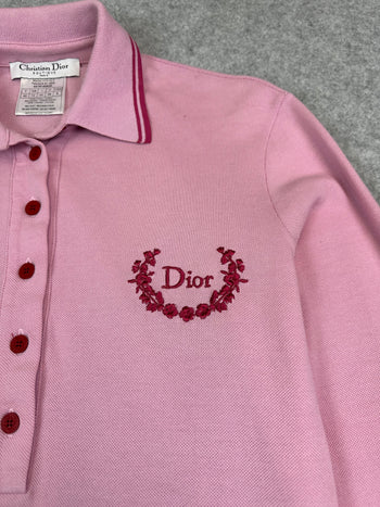 Women’s Christian Dior Polo Long Sleeve Pink