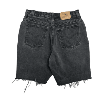(31) Vintage Levi’s Orange Tab Denim Cut-Out Shorts Black
