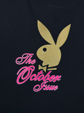 Women's OVO x Playboy Cropped Tee Black