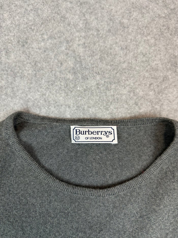 Women's Burberry Wool Knit Sweater Grey