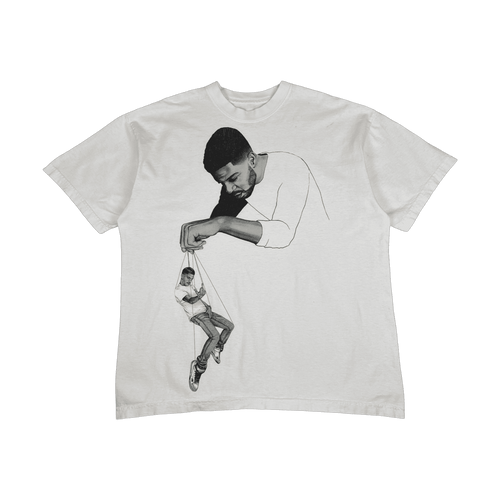 Kid Cudi C/O Virgil Abloh 'Pulling Strings' Tee White (USED) | Vintage Clothing Store Canada