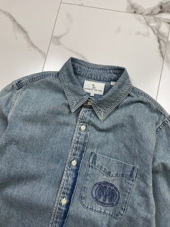 OVO Chest Logo Button-Up Denim