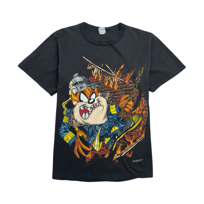 Vintage '96 Tasmanian Devil Big Print Tee Black