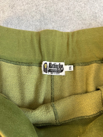 BAPE Spellout Camo Sweatshorts Olive Green (USED)