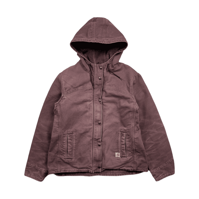 Vintage Carhartt Sherpa Lined Hooded Jacket Purple
