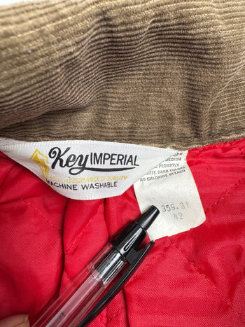 (M) Vintage 90s Key Imperial Lined Zip-Up Jacket Green