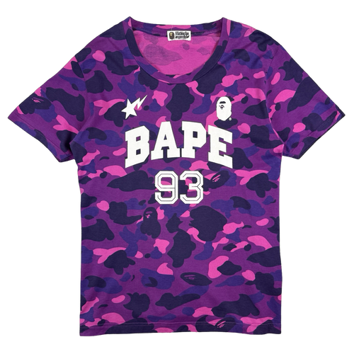 BAPE Apesta 93 Camo Tee Purple (USED) | Vintage Clothing Store Canada