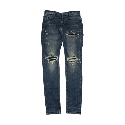 Amiri Ripped Ribbed Denim Jeans (USED) | Vintage Clothing Store Canada