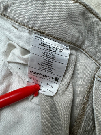 (38) Vintage Carhartt Cargo Pants Light Beige