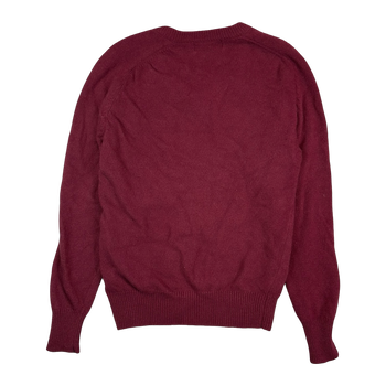 Women's Yves Saint Laurent Wool Knit Sweater Burgundy