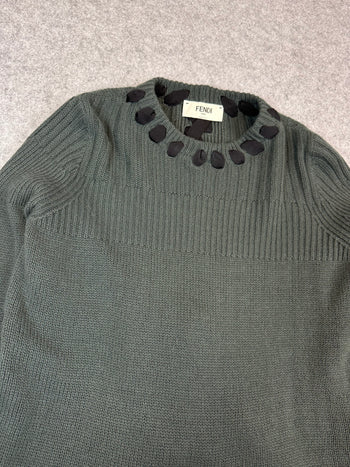 Women's Fendi Knitted Long Sleeve Green