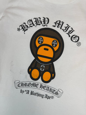 Women’s Chrome Hearts x BAPE Baby Milo Tee White