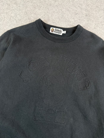 BAPE Blacked Out College Sweatshirt Black (USED)