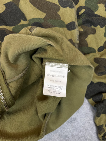BAPE Ape Head Full Zip Hoodie Camo Green (USED)