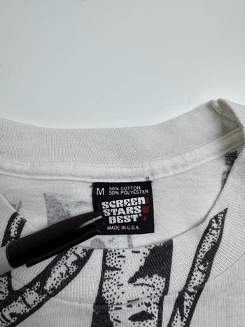 Vintage 90s AOP Nature Wolf Tee White