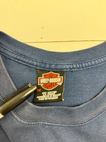 Vintage '04 Harley Davidson Cycle Center Tee Navy