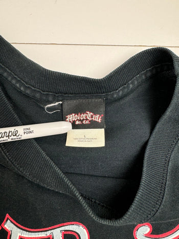 (L) Vintage '04 Motor Cult No Respect L/S Tee Black