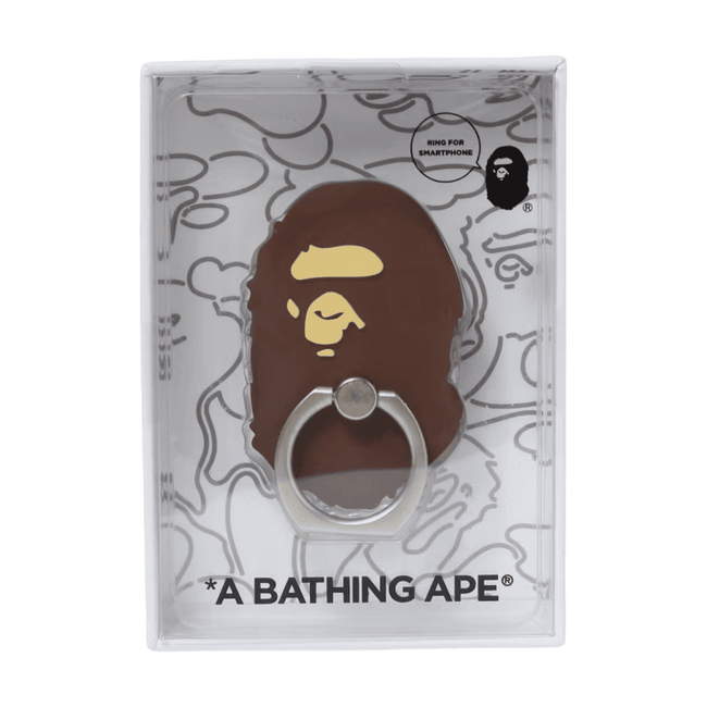 BAPE Ape Head Smartphone Ring Brown