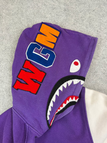 BAPE Varsity Shark Jacket Purple (USED)