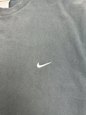 Vintage 2000s Nike Side Swoosh Embroidered Tee Black