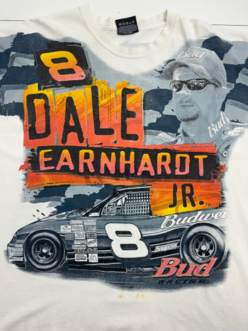 (XL) Vintage 90s Dale Earnhardt Jr. Nascar Racing Tee White
