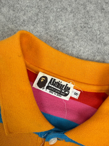 BAPE Baby Milo Striped Polo Tee Multi Color (USED)