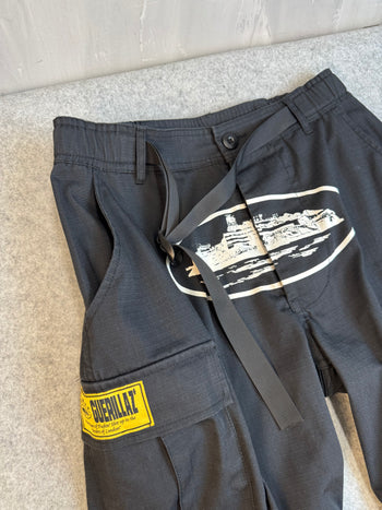 Corteiz Alcatraz Cargo Pants Black (USED)