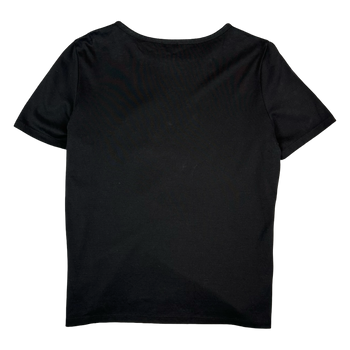 Women's Chanel Uniform Double CC Embroidered Tee Black