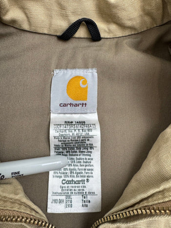 Vintage Carhartt Light Zip Up Jacket Tan