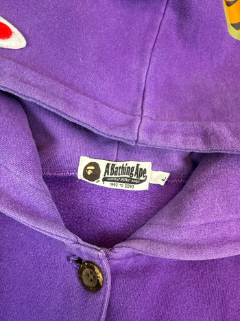 BAPE Varsity Shark Jacket Purple (USED)