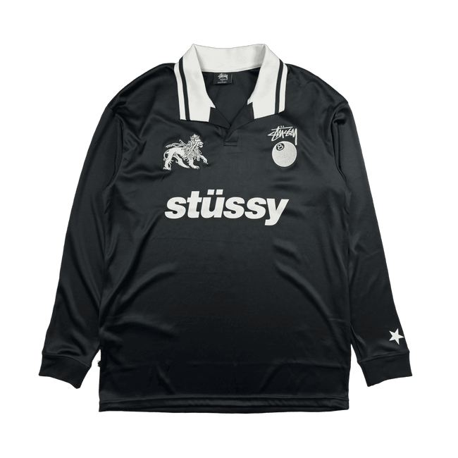 Stussy Football Polo L/S Jersey Black (USED)