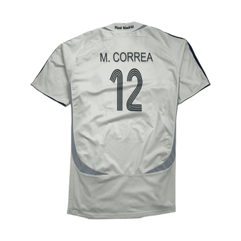 (L) Vintage Adidas M. Correa Real Madrid Kit Jersey White