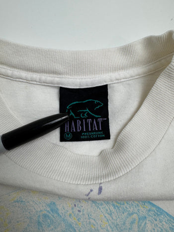 Vintage 90s Nature Wolf Tee White
