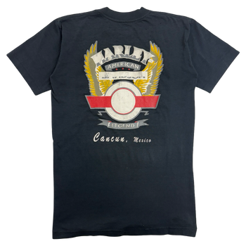 Vintage Harley Davidson American Legend Cancun Tee Black