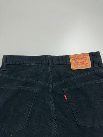 (34) Vintage Levis 559 Corduroy Pants Black