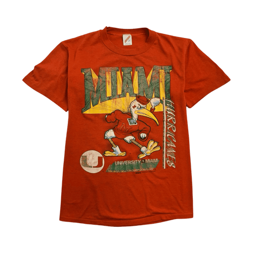Vintage '91 University Of Miami Tee Orange | Vintage Clothing Store Canada