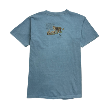Vintage 90s Leopard Animal Tee blue