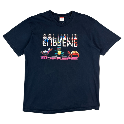 Supreme Animals Tee Navy (USED) | Vintage Clothing Store Canada