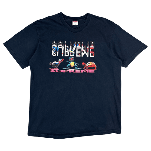 Supreme Animals Tee Navy (USED) | Vintage Clothing Store Canada