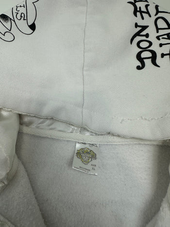 Vintage Y2K Ed Hardy Love Kills Slowly Rhinestone Hoodie White