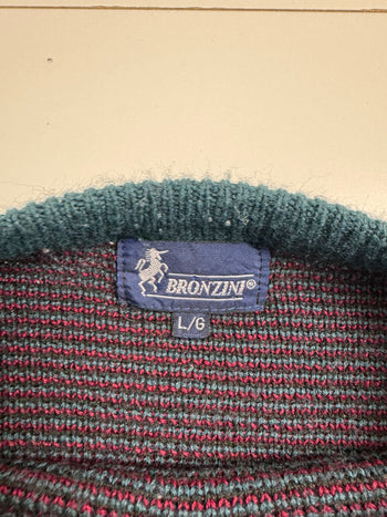 (M) Vintage Bronzini Knit Green