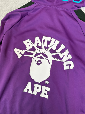 BAPE NYC Track Full Zip Hoodie Purple (USED)