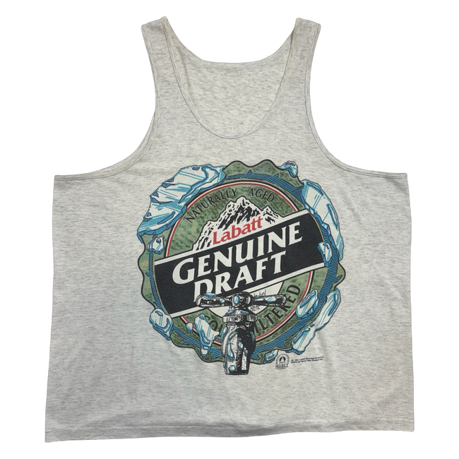 Vintage 1992 Labatt Genuine Draft Tank Top Grey