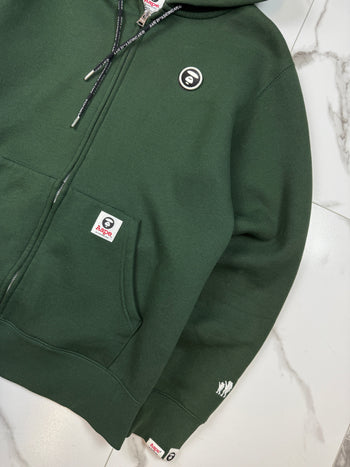 AAPE Drawstring Zip Hoodie Green (USED)