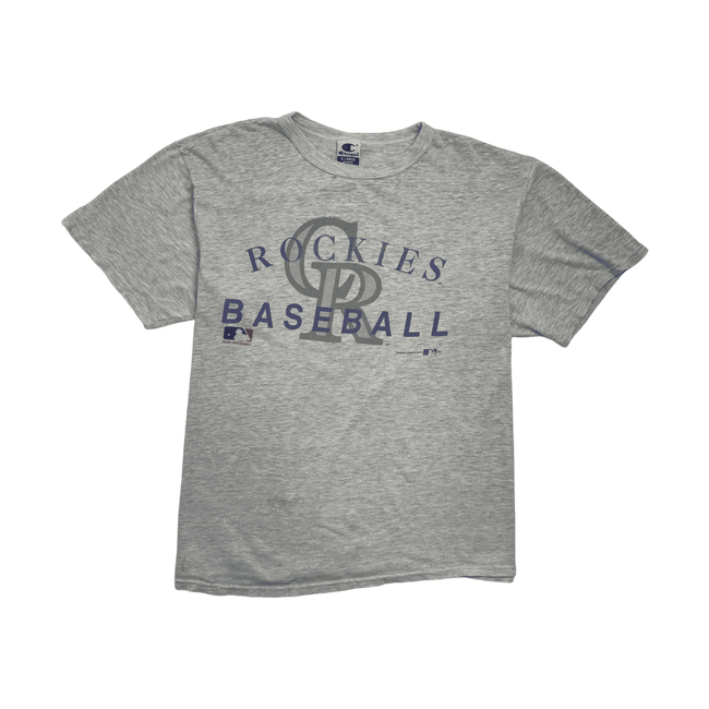 (L) Vintage '94 Champion Colorado Rockies Tee Grey